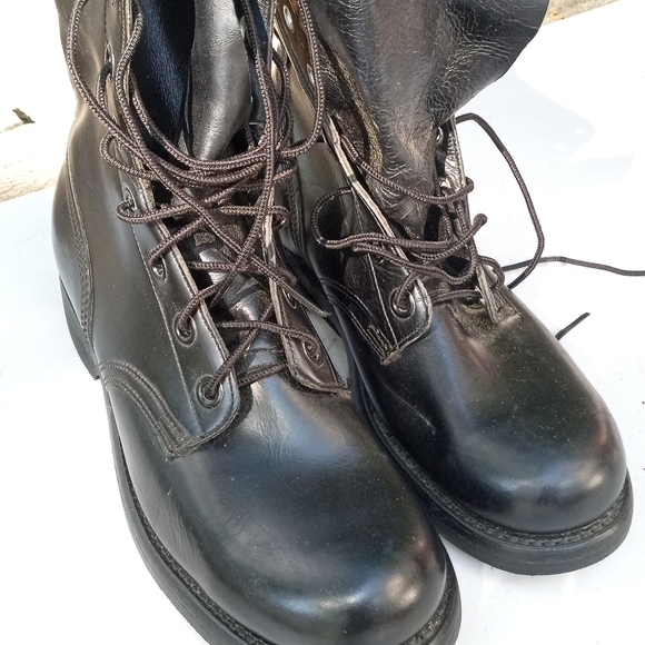 Vintage US Military Boots EJ Vintage9R Endicott Johnson Black 7 Vietnam 1966?